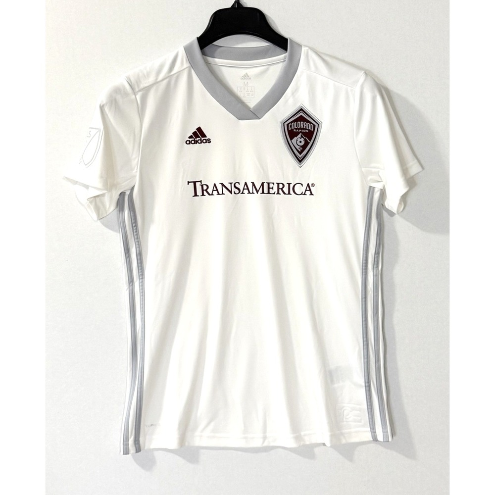 Adidas Colorado Rapids MLS Shirt Women M White Climalite Jersey DP4843